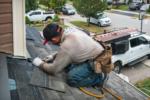 Professional Roofing technician working in Albany, IL